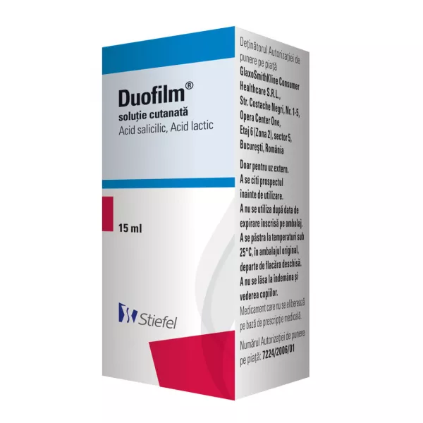 Solutie cutanata - Duofilm, 15 ml, Stiefel
