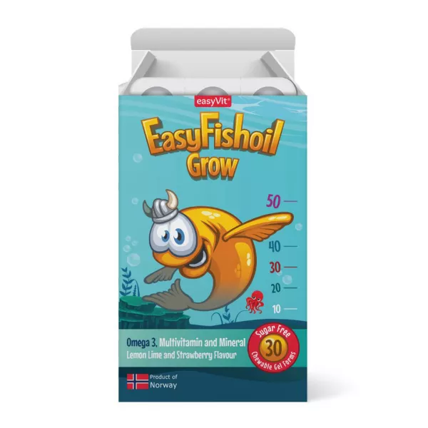 Easy Fishoil Grow, 30 comprimate masticabile, Easyfish
