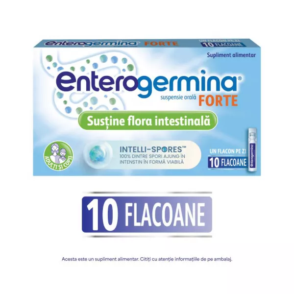 Enterogermina Forte 10 flacoane x 5 ml, suspensie orala, Opella