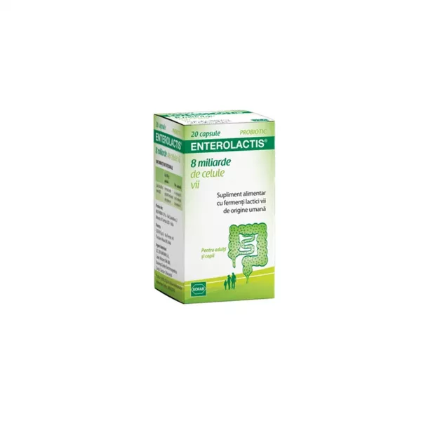 Enterolactis 8 miliarde de celule vii, 20 capsule, Sofar