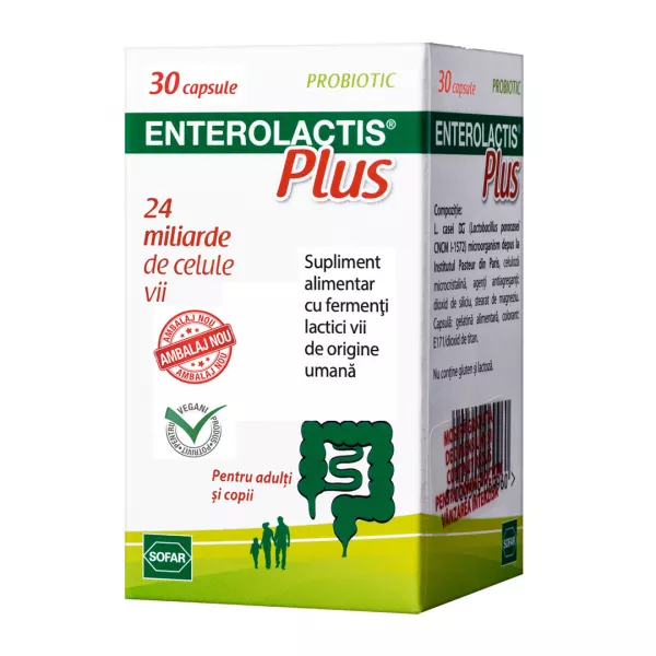 Enterolactis Plus, 30 capsule, Sofar