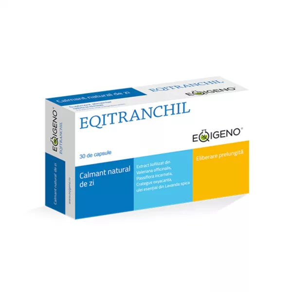 Eqitranchil calmant natural de zi, 30 capsule, Eqigeno