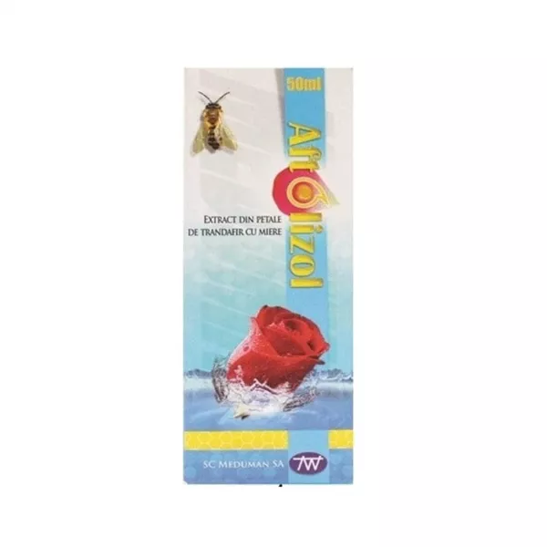 Extract din petale de trandafir cu miere Aftolizol, 50 ml, Meduman