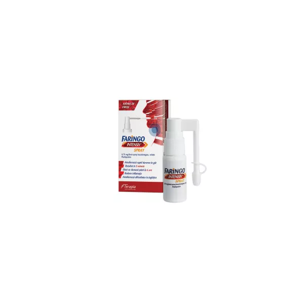 Faringo Intensiv spray 8.75 mg/doza, 15 ml, Terapia