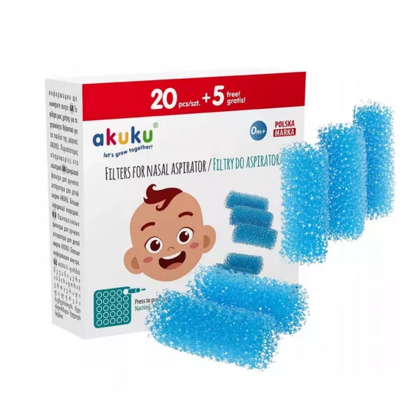 Ffiltre aspirator nazal, A0037, Akuku