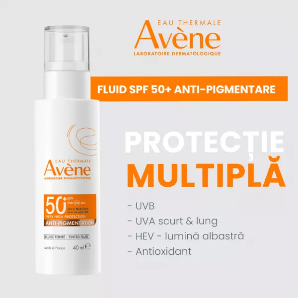 Fluid anti-pigmentare cu protectie solara SPF 50+, 40 ml, Avene