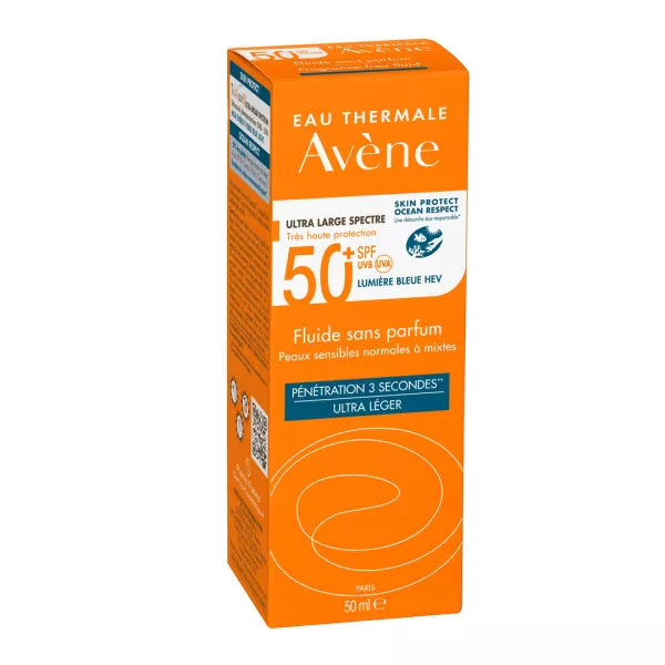Fluid fara parfum cu SPF50+ Triasorb, 50 ml, Avene