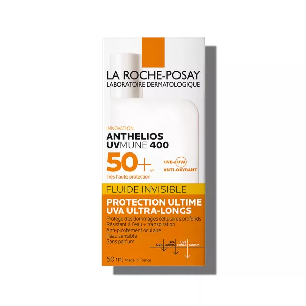 Fluid invizibil cu factor de protectie solara pentru ten SPF 50+ Anthelios, 50 ml, La Roche-Posay