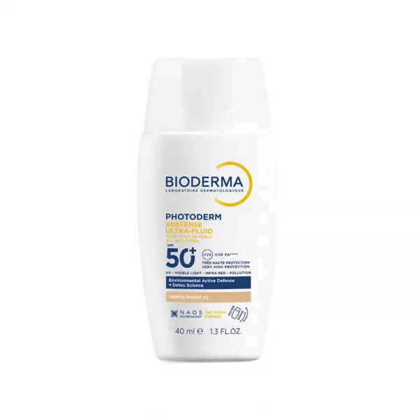 Fluid nuantator cu protectie solara fototip 2 SPF50+, Shade 02, Photoderm Xdefense, 40 ml, Bioderma
