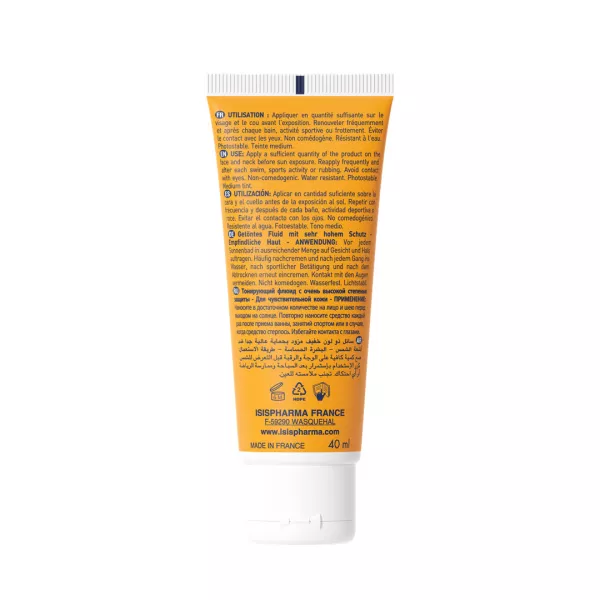 Fluid nuantator UVEBLOCK SPF 50+ Tinted Fluid, 40 ml, Isis Pharma