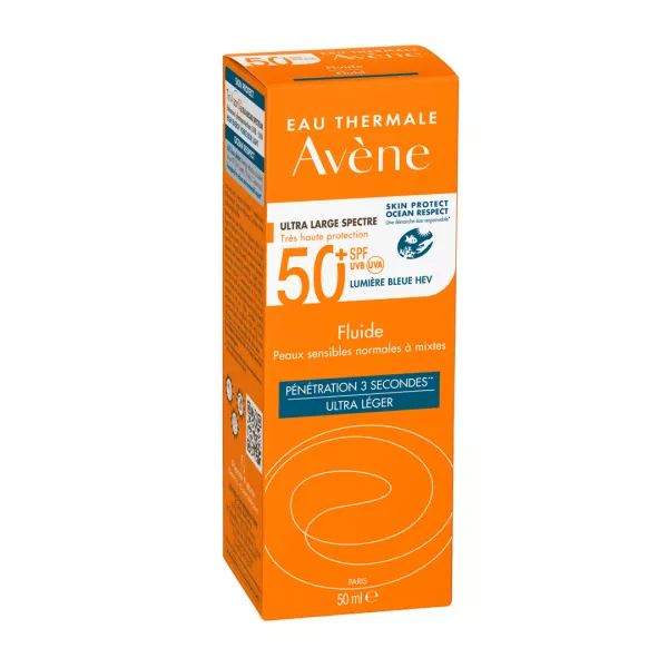 Fluid pentru protectie solara SPF 50+, 50 ml, Avene