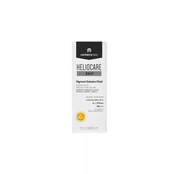 Fluid solar pentru fata cu SPF50+ Pigment Solution Fluid Heliocare 360º, 50 ml, Cantabria Labs