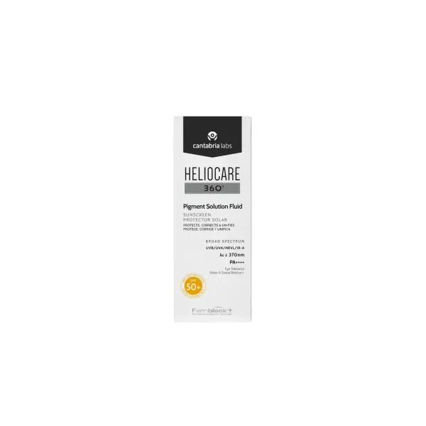 Fluid solar pentru fata cu SPF50+ Pigment Solution Fluid Heliocare 360º, 50ml, Cantabria Labs