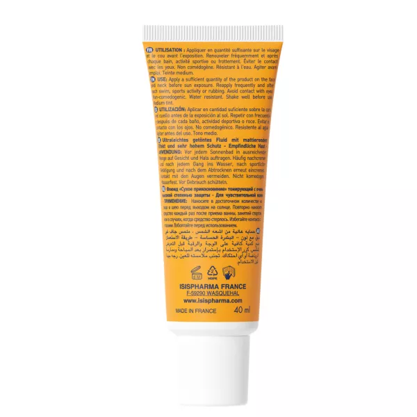 Fluid ultra protector nuantator SPF 50+ Dry Touch UVEBLOCK, 40 ml, Medium, IsisPharma