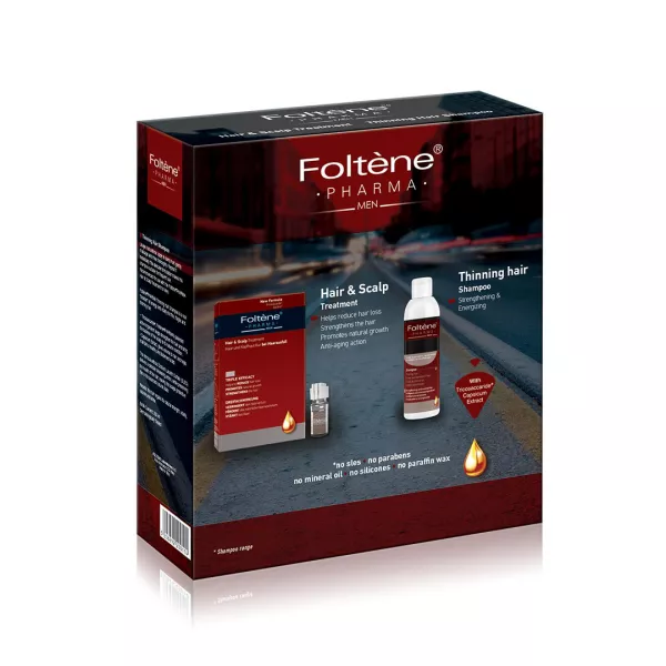 Kit Tratament + Sampon impotriva caderii parului pentru barbati, Foltene
