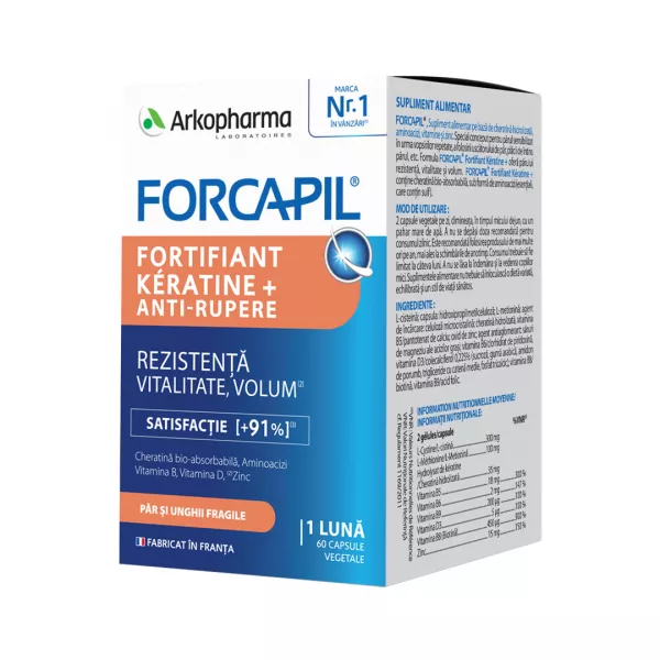 Forcapil Fortifiant Keratine +, 60 capsule vegetale, Arkopharma