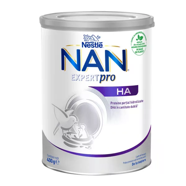 Formula lapte praf Premium Hipoalergenic Nan HA, +0 luni, 400 g, Nestle