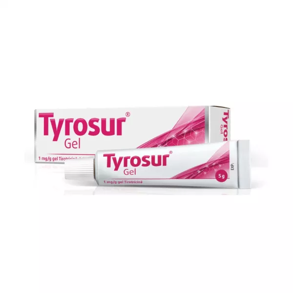 Gel cu antibiotic local, 1mg/g, 5 g, Tyrosur
