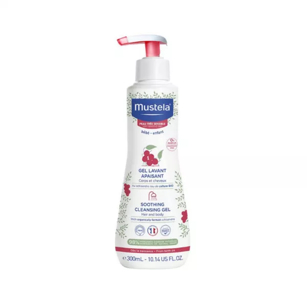 Gel de curatare calmant pentru par si corp, piele sensibila, 300 ml, Mustela