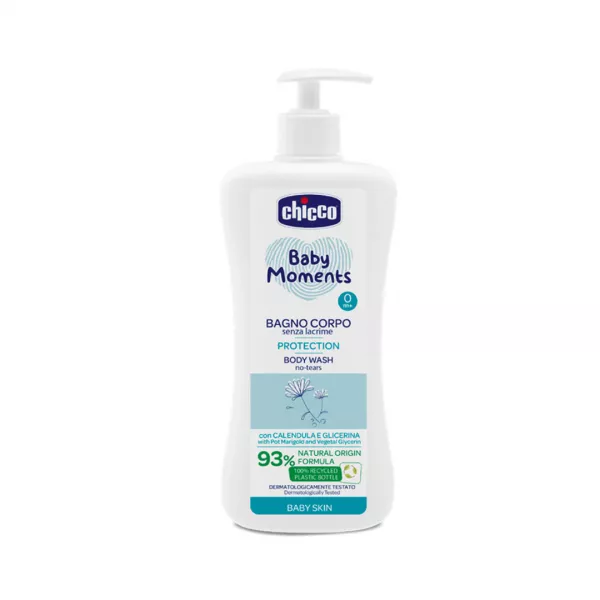 Gel de dus fara lacrimi Baby Moments Protection 10581-9, 0 luni+, 750 ml, Chicco