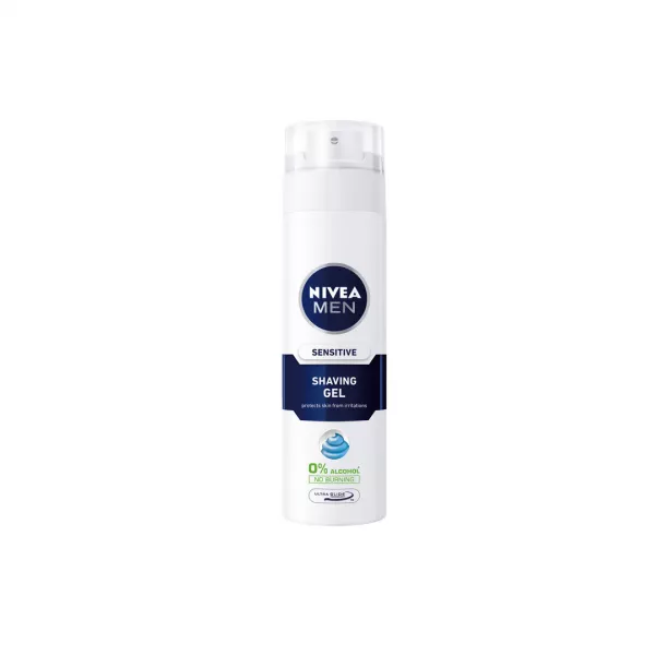 Gel de ras Nivea Men, Ten sensibil, 200 ml