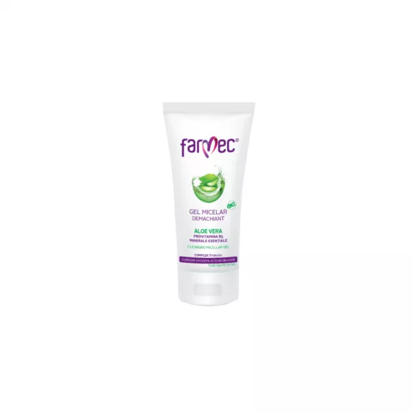 Gel micelar demachiant Aloe Vera, 100 ml, Farmec