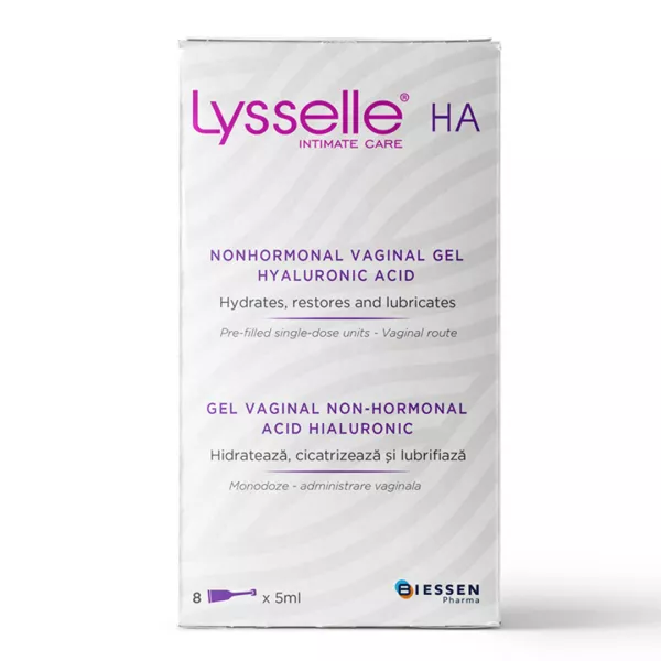 Gel vaginal non-hormonal Lysselle, 8 monodoze x 5 ml, Biessen Pharma