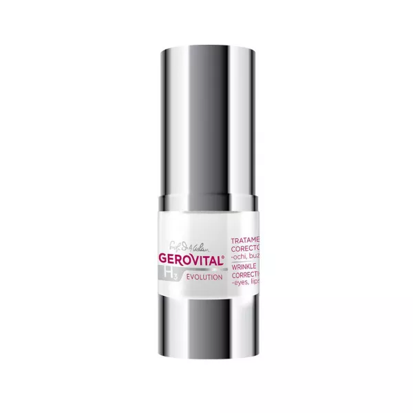 Tratament corector Riduri - Ochi, Buze, Frunte, Gerovital H3 Evolution, 15 ml, Farmec