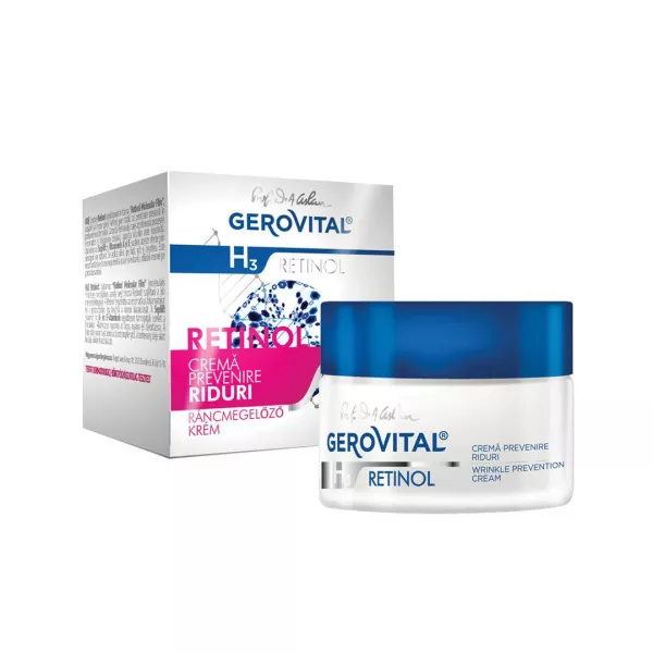Crema Prevenire Riduri, Gerovital H3 Retinol, 50 ml