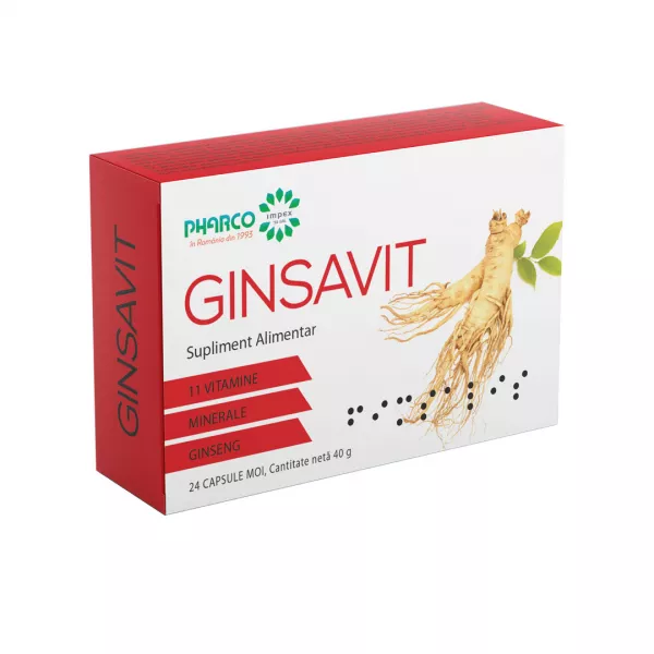 Ginsavit, 24 capsule, Pharco