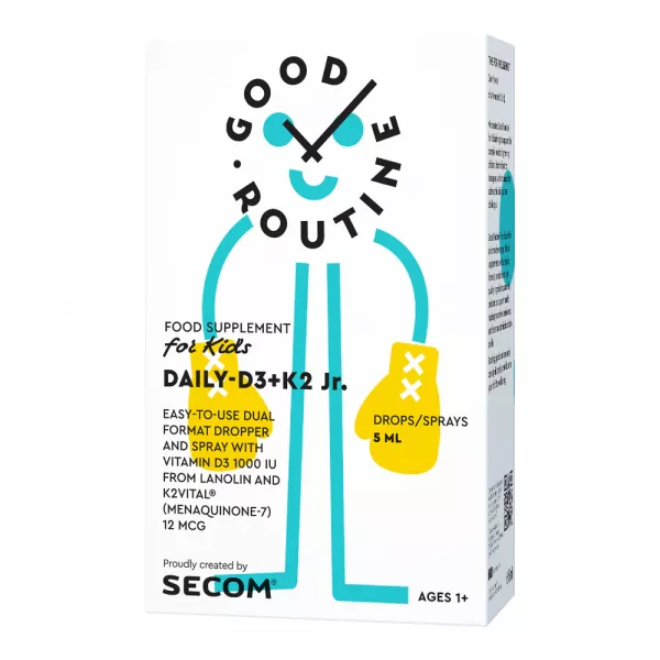 Good Routine Daily D3 + K2 Junior, 5 ml, Secom