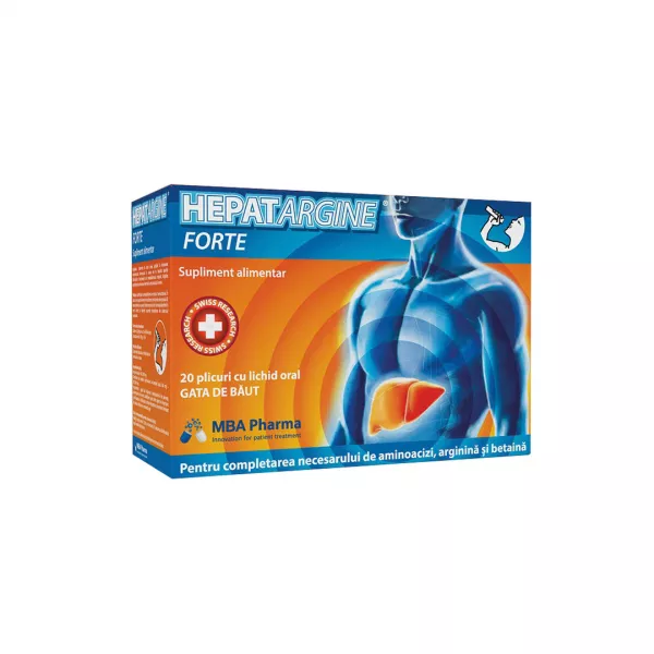 Hepatargine Forte, 20 plicuri, MBA Pharma