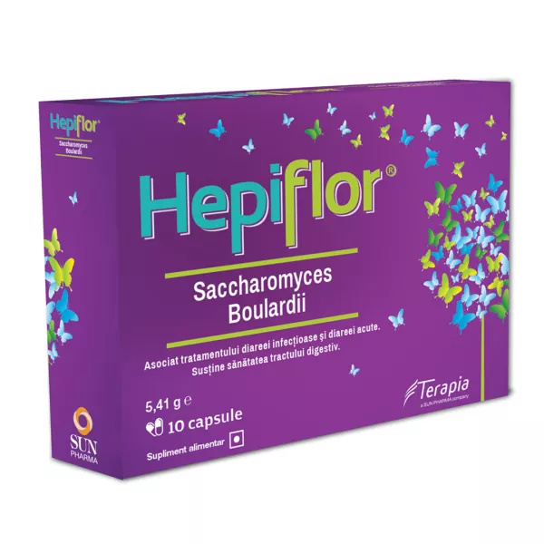 Hepiflor Saccharomyces Boulardii, 10 capsule, Terapia