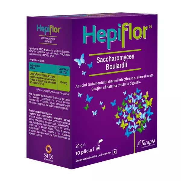 Hepiflor Saccharomyces Boulardii, 10 plicuri, Terapia