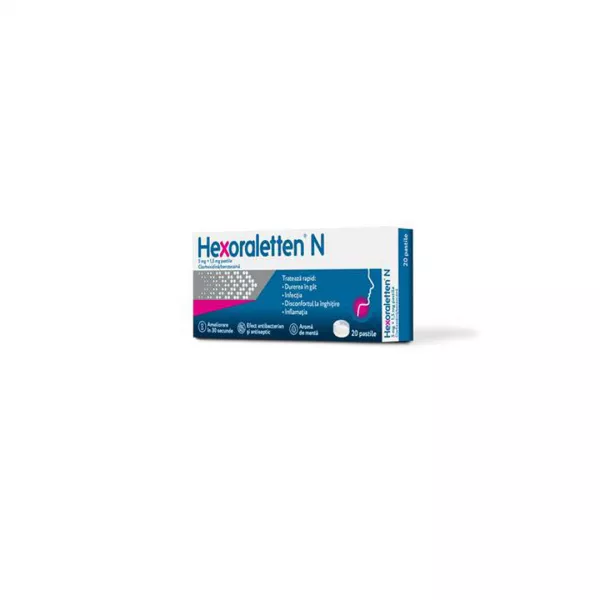 Hexoraletten N, 20 pastile, Johnson&Johnson