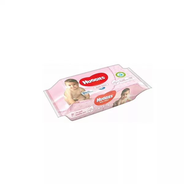 Servetele umede soft pentru copii Soft Trio, 56 bucati, Huggies 