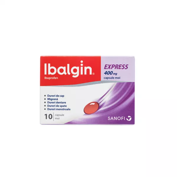 Ibalgin Express, 400 mg, 10 capsule moi, Sanofi