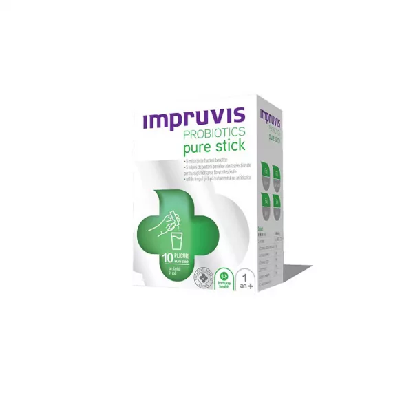 Cadou: Impruvis Probiotics Pure Stick, 10 plicuri, Bifodan