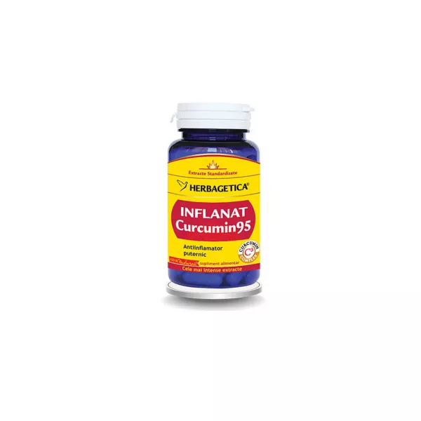 Inflanat Curcumin 95 Herbagetica, 60 capsule