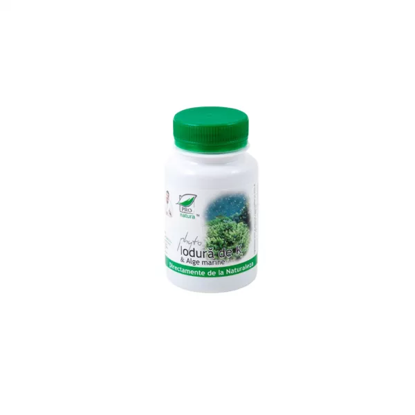 Iodura de potasiu (K) si alge marine Phyto, 60 capsule, Pro Natura