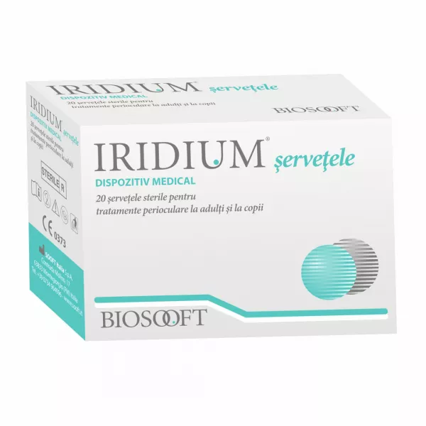 Iridium - Servetele sterile, 20 bucati, Biosooft Italia