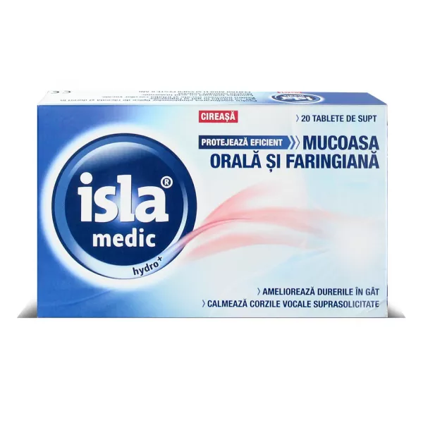 Isla medic Hydro cu aroma de cirese, 20 tablete de supt, Engelhard Arzneimittel