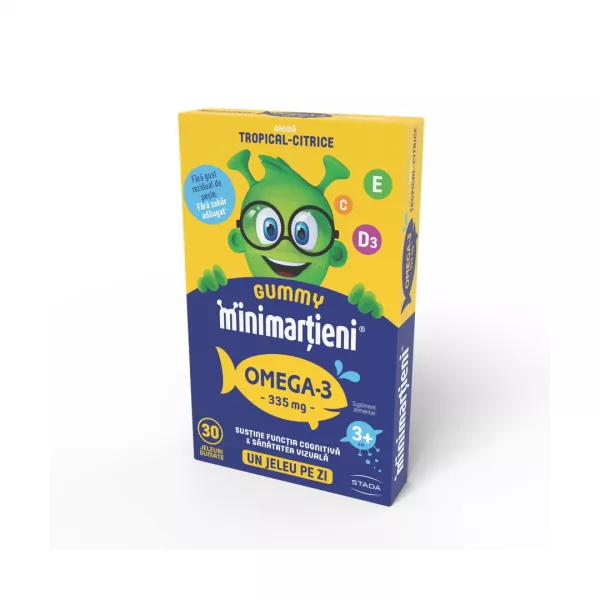 Jeleuri Minimartieni Gummy Omega, 30 jeleuri,  Walmark