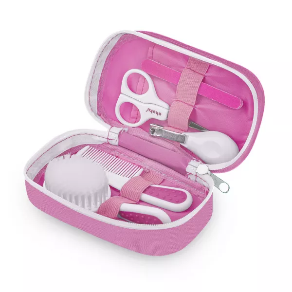 Kit de manichiura si par pentru bebelusi A0458, roz, Akuku