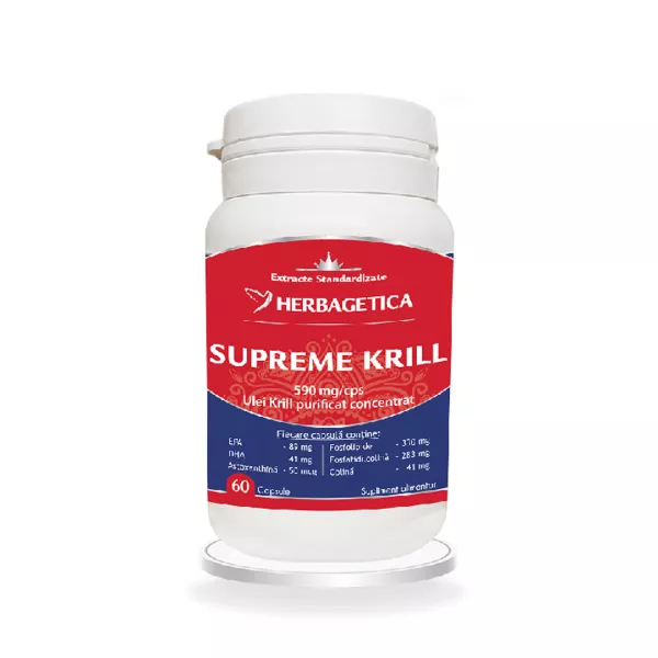 Krill Oil Supreme Omega 3, 60 capsule,, Herbagetica