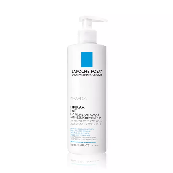 Lapte de corp relipidant anti-uscaciune cu efect de hidratare Lipikar, 400 ml, La Roche-Posay