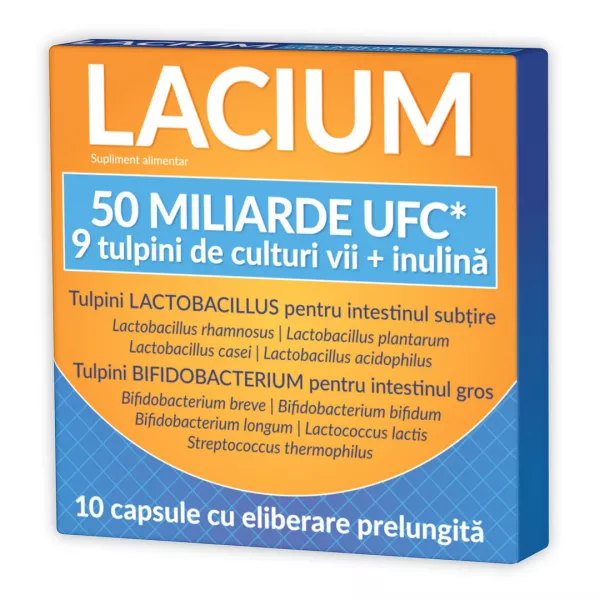 Lacium 50 miliarde UFC, 10 capsule, Natur Produkt