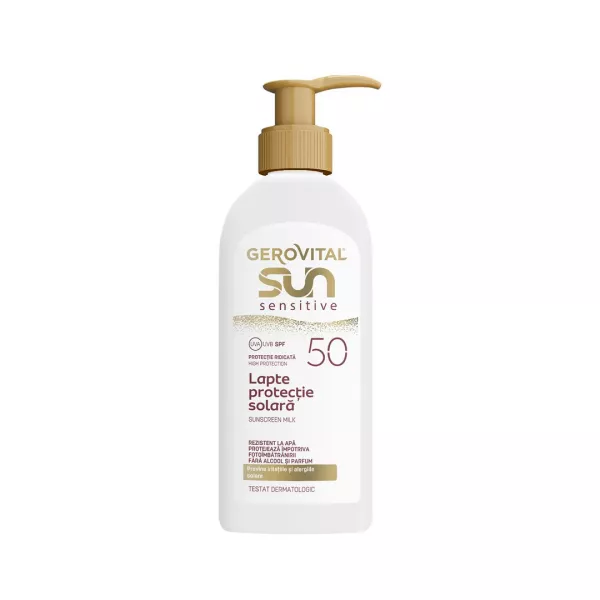 Lapte de corp cu protectie solara SPF 50 Sun Sensitive, 200 ml, Gerovital