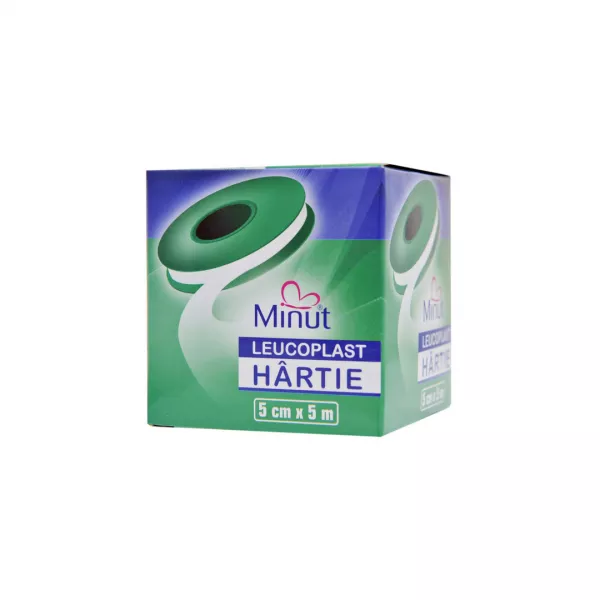 Leucoplast hartie 5 cm x 5 m, Minut