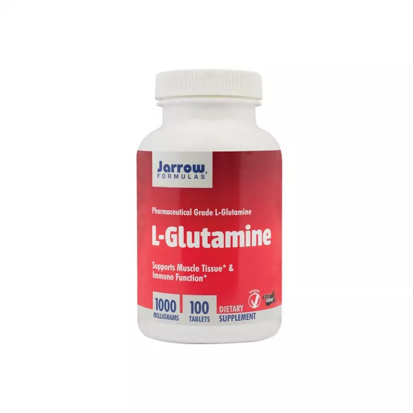 L-Glutamine 1000mg, Jarrow Formulas, 100 tablete, Secom